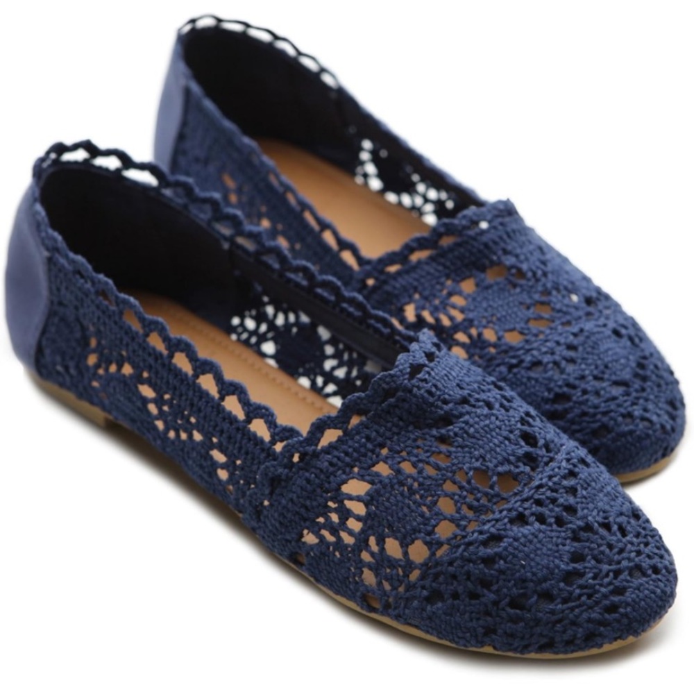 Ollio Womens Shoe Lace Ballet Breathable Flat